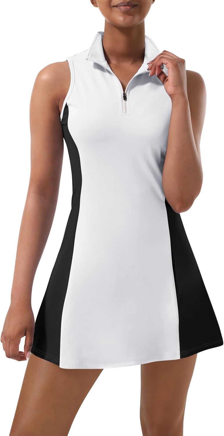 Tennis Dress for Women with Built in Shorts and Pockets