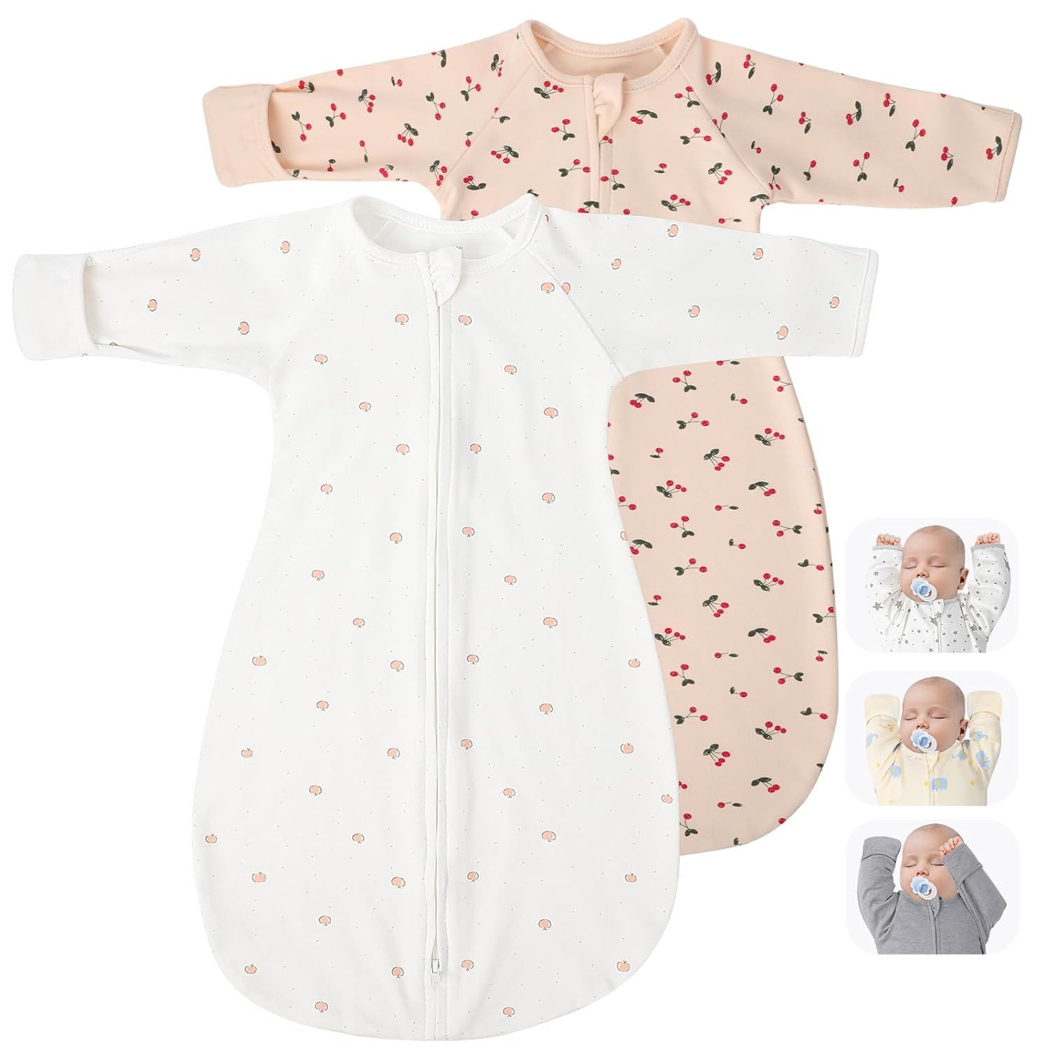 Transitional Swaddle Sack with Arms Up for Newborns - 2 Pack