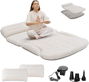 QDH SUV Air Mattress for Camping and Travel - Double-Sided Flocking