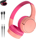 Belkin Pink Kids Bluetooth Headphones - 30H Battery, Safe Volume, Mic