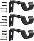 Ulifestar Adjustable Curtain Rod Brackets - Heavy Duty Support for 1 Inch Rod