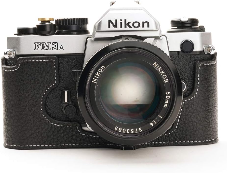 BolinUS Handmade Leather Half Case for Nikon FM3A Camera Bag