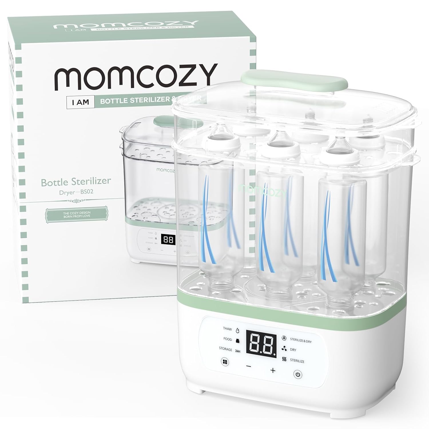 Momcozy 8-in-1 Bottle Sterilizer: Ensure Baby's Health