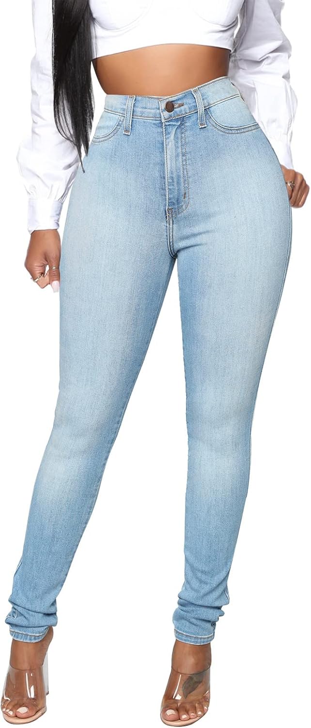 KUNMI Womens Classic High Waisted Skinny Stretch Jeans Review