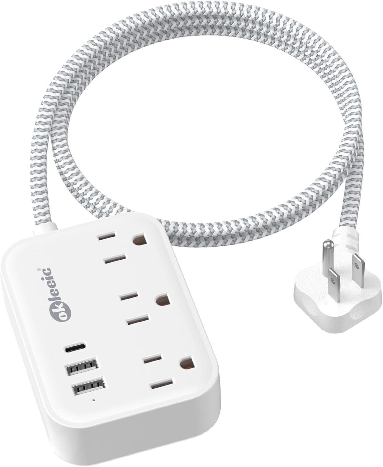 Compact Power Strip with USB Ports - Travel Essential