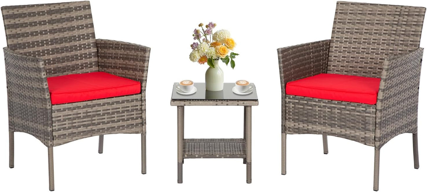 FDW 3 Piece Outdoor Furniture Set for Stylish Patio Relaxation