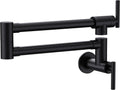Matte Black Wall Mount Pot Filler Faucet for Kitchen Convenience
