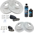 TRQ Front & Rear Brake Pad & Rotor Kit - Performance Ceramic Fitment