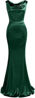 Women's Mermaid Sleeveless Evening Gown - Hip-Hugging Fit