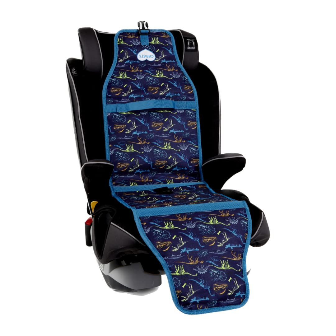Car Seat Cooling Pad for Babies and Kids - Dino Blue Comfort
