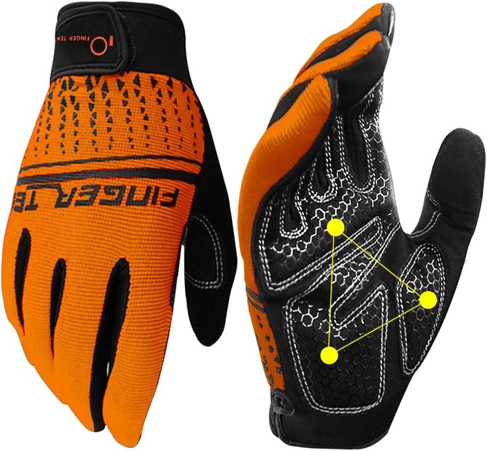 FINGER TEN Full Finger Workout Gloves: Extra Grip for All Activities
