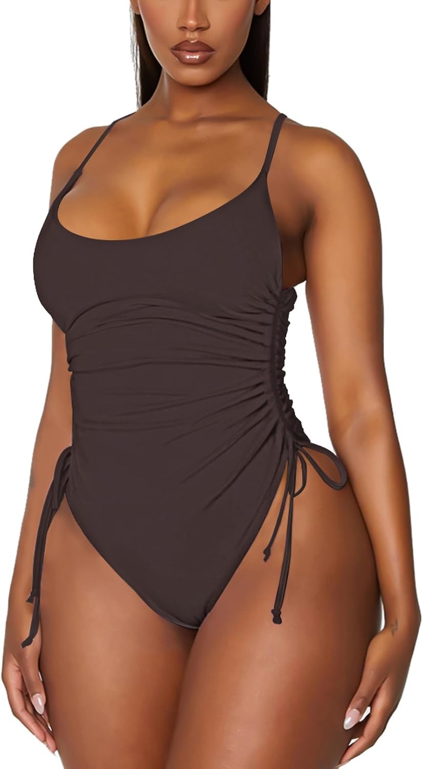 Viottiset Women's Ruched High Cut One Piece Swimsuit Review