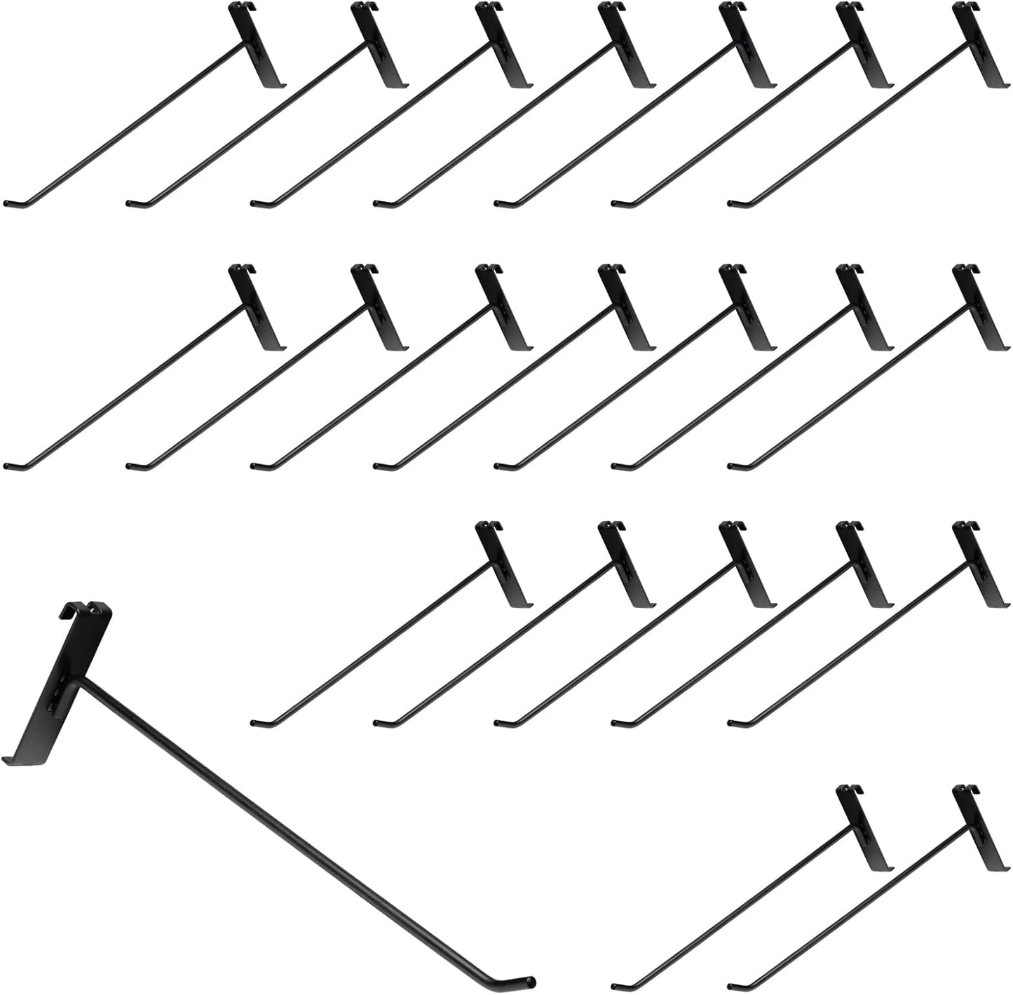 12 Inch Gridwall Hooks for Retail Displays and Home Organization