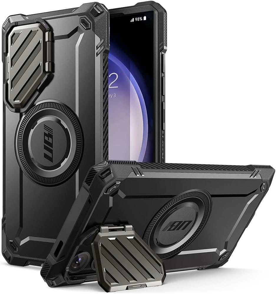 Heavy Duty Rugged Case for Samsung Galaxy S24 Ultra with Stand