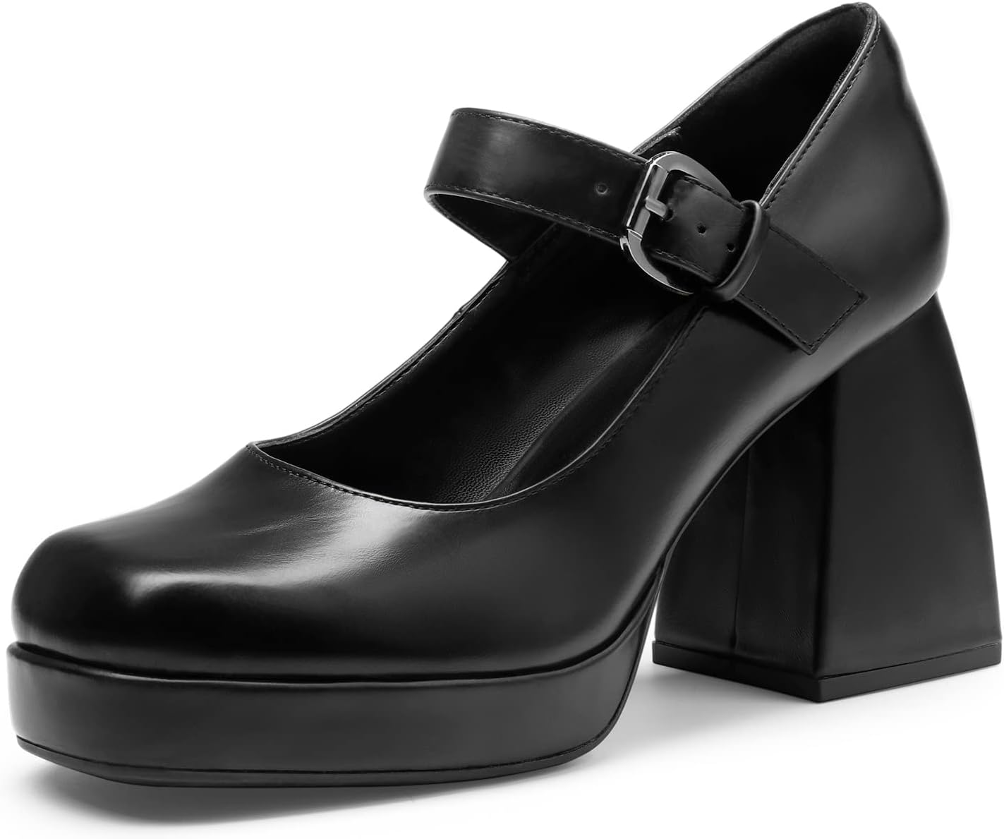 DREAM PAIRS Women's High Chunky Platform Closed Toe Pumps