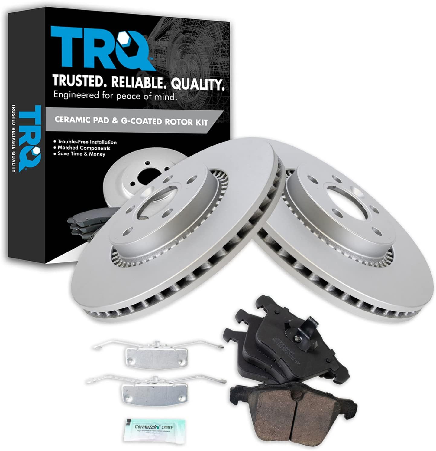 Premium Posi Ceramic Brake Pad & Coated Rotor Set for LR2 S60