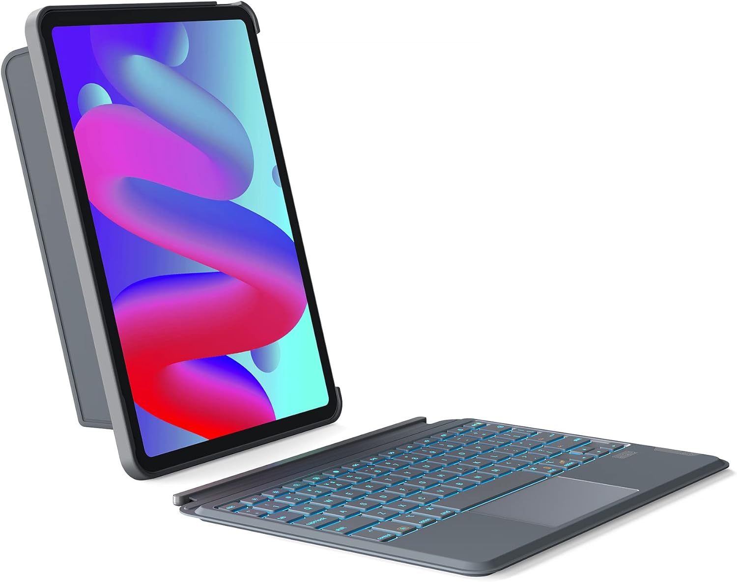 Detachable iPad Keyboard Case with Touchpad and Backlight