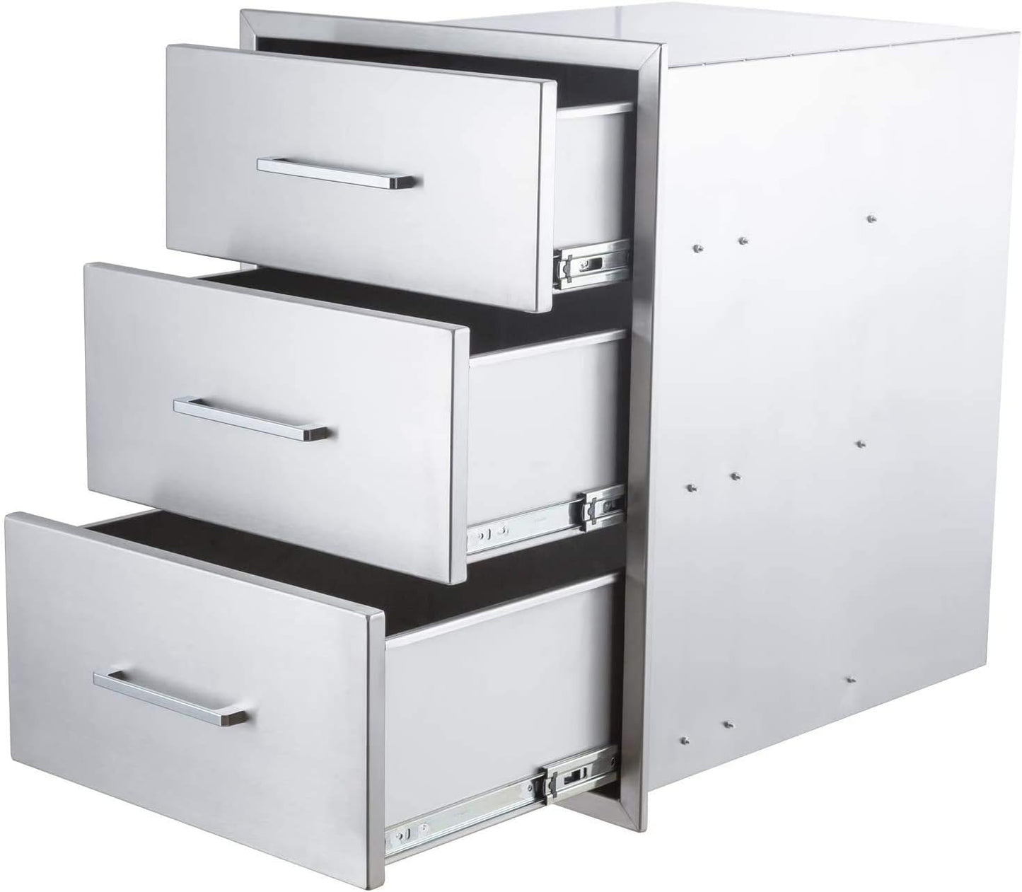 Outdoor Kitchen Drawers Stainless Steel 3-Drawer BBQ Storage
