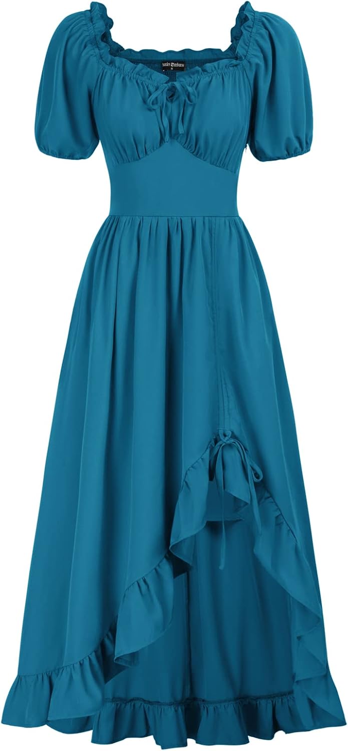 Scarlet Darkness Renaissance Dress for Women - Corset Maxi Style