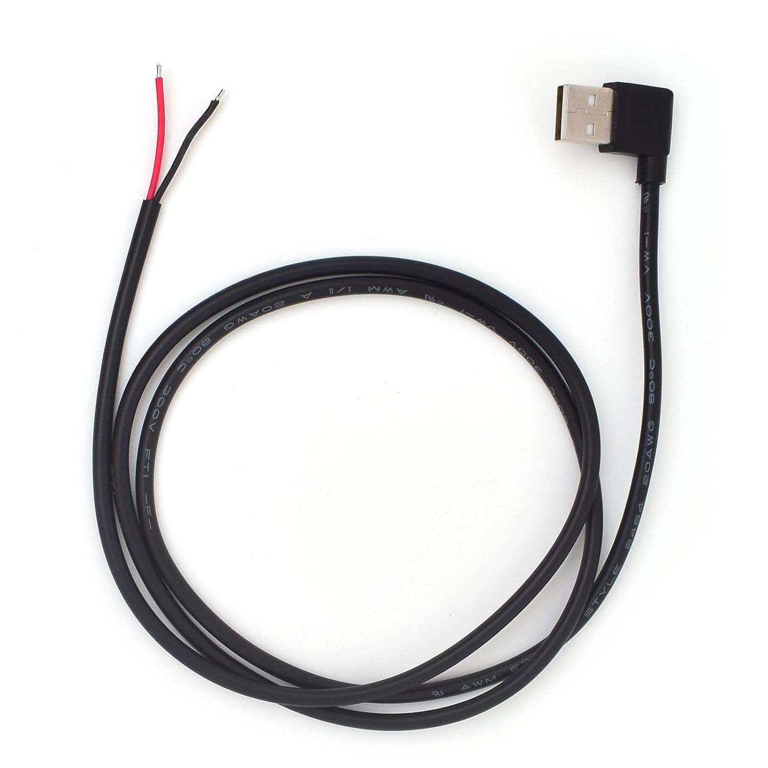 Convenient 90-Degree USB Pigtail Cable - 5V 5A Power