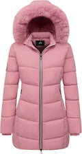 Women's Winter Windproof Warm Down Coat with Removable Hood - Warmth