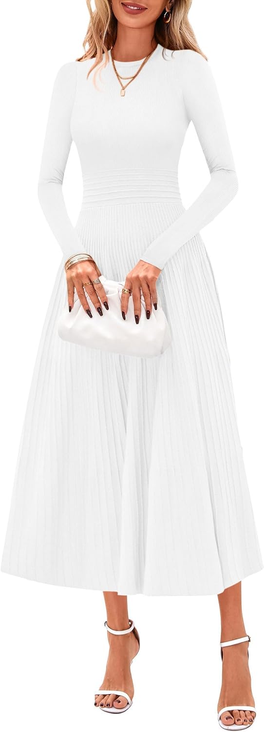 PRETTYGARDEN Fall Dresses for Women Long Sleeve A Line Style