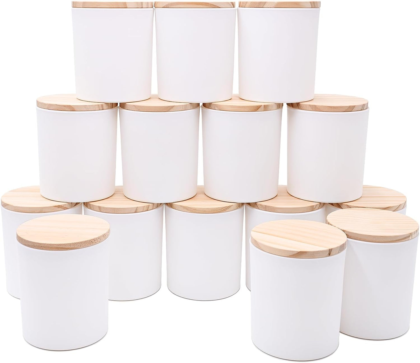 10 OZ Thick Candle Jars for Making Candles - 15 Pcs Set