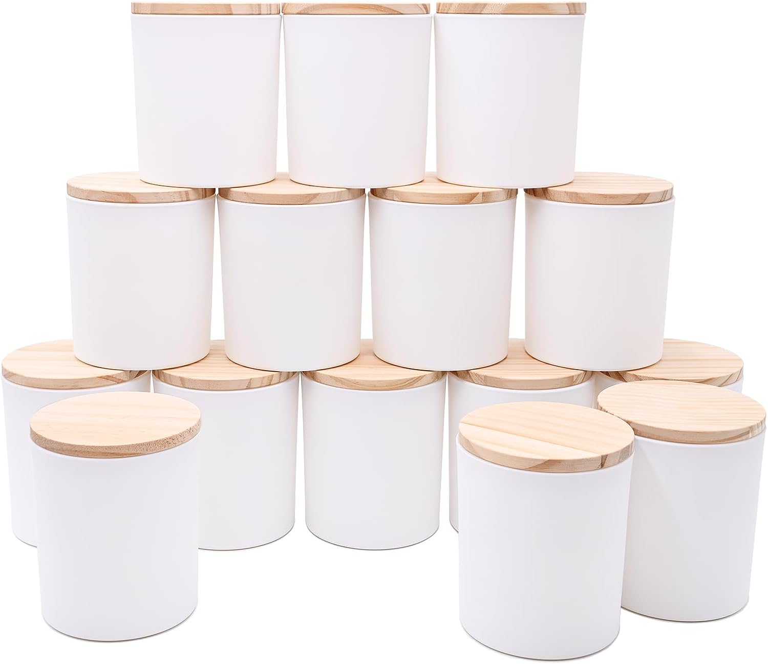 10 OZ Thick Candle Jars for Making Candles - 15 Pcs Set