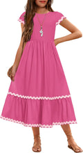 Arshiner Girls Summer Maxi Dress Short Sleeve Tiered - Soft, Durable