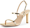 Modatope Womens High Heel Strappy Sandals Open Square Toe 8cm