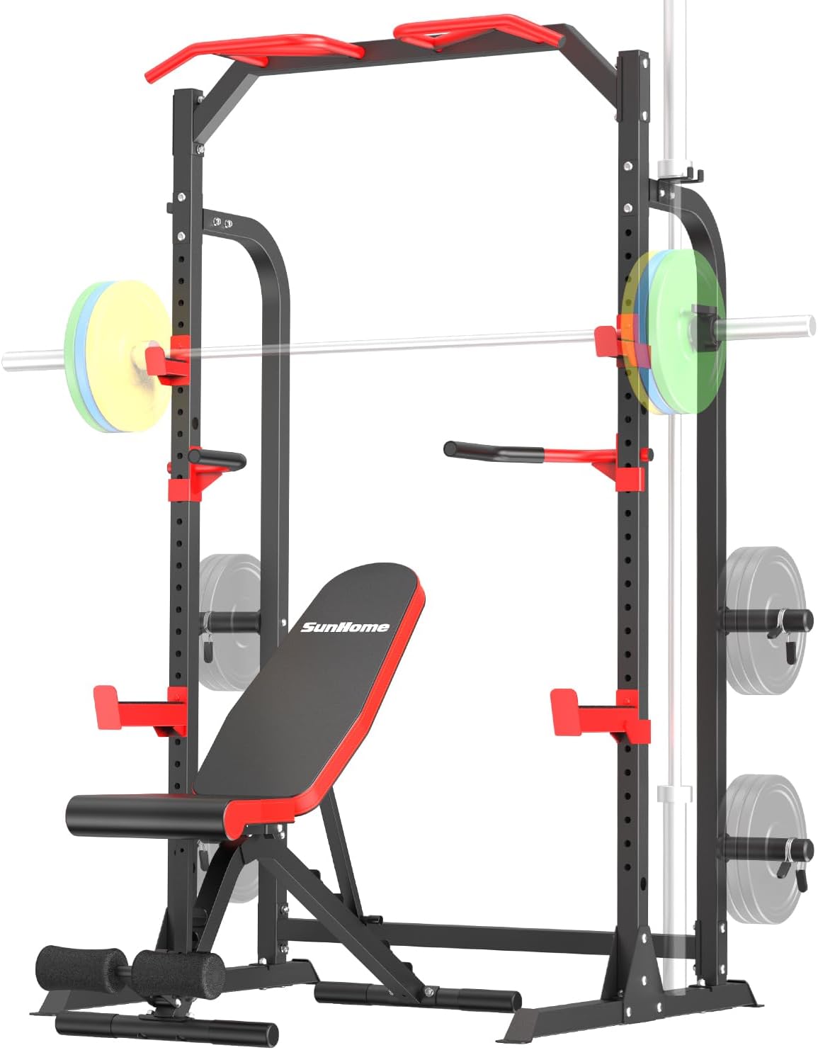 SunHome Power Cage Squat Rack: Ultimate Home Gym Companion