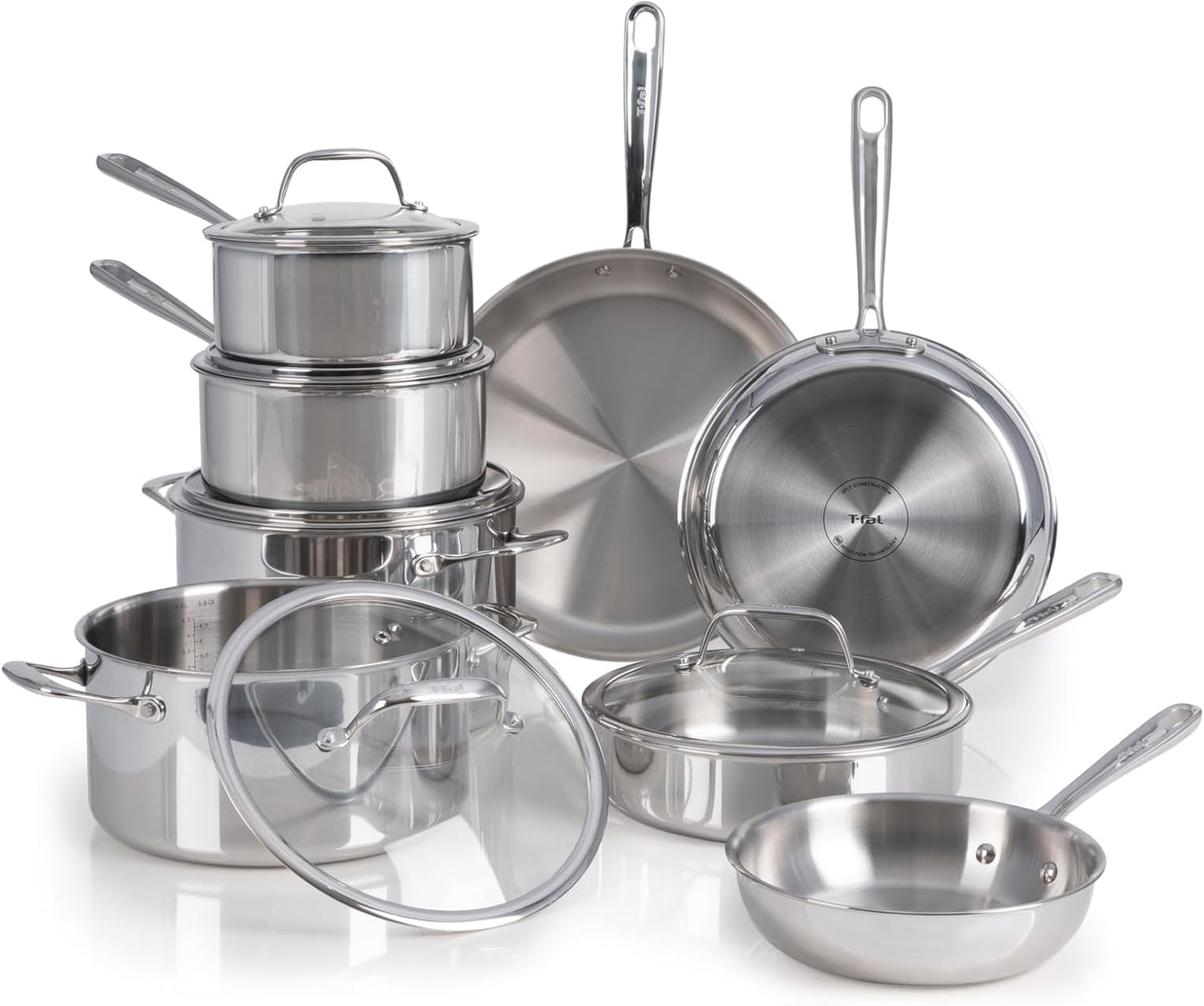 T-Fal Pro Tri-Ply Stainless Steel Cookware Set for Every Kitchen