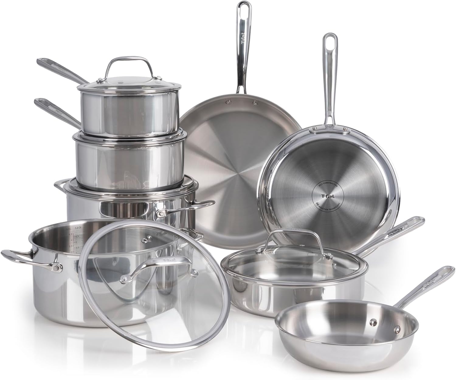 T-Fal Pro Tri-Ply Stainless Steel Cookware Set for Every Kitchen