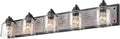 40 in Large Farmhouse Bathroom Vanity Light - Rustic 5-Light