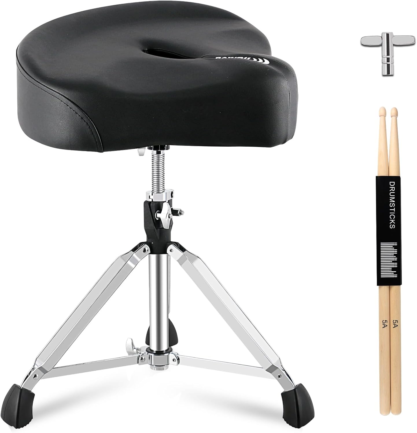 ROWELL Heavy Duty Drum Throne with Adjustable Height and Comfort
