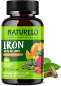 Vegan Iron Supplement 25 mg with Vitamin C - Gentle Absorption