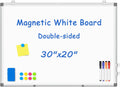Double-Sided White Board 20in x 30in - Magnetic Dry Erase Board