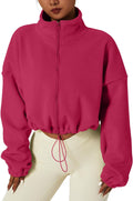 QINSEN Women's Warm Fleece Short Jacket with Full Zipper Design