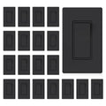 Matte Black Single Pole Decorator Light Switch - Durable Paddle Rocker
