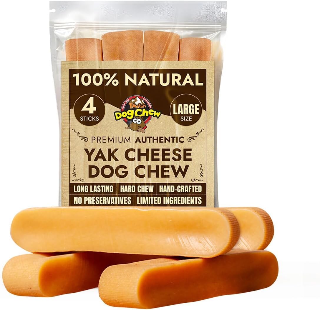 Tibetan Dog Chew Yak Cheese Sticks for Large Dogs - Natural Treats