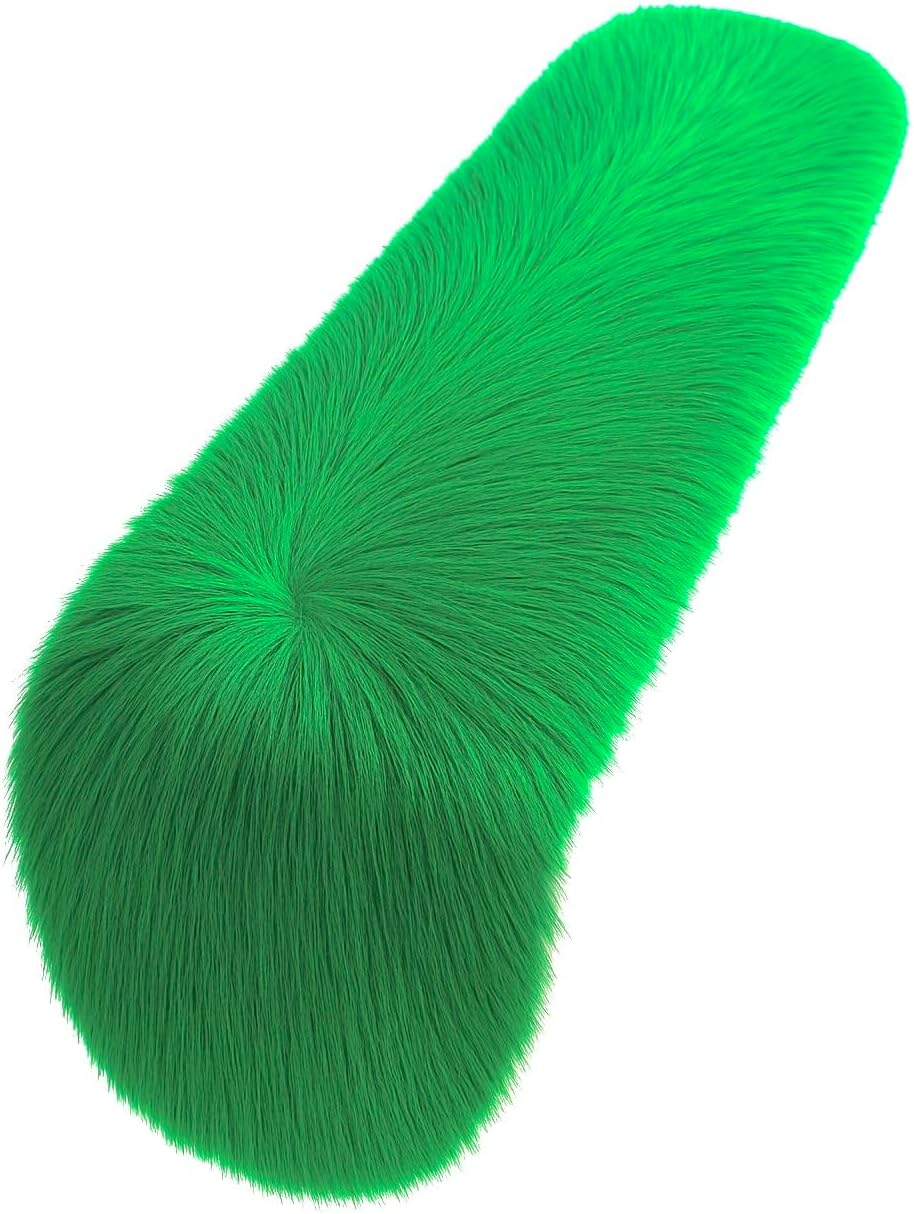 Luxurious Kelly Green Faux Fur Table Runner for Holiday Decor