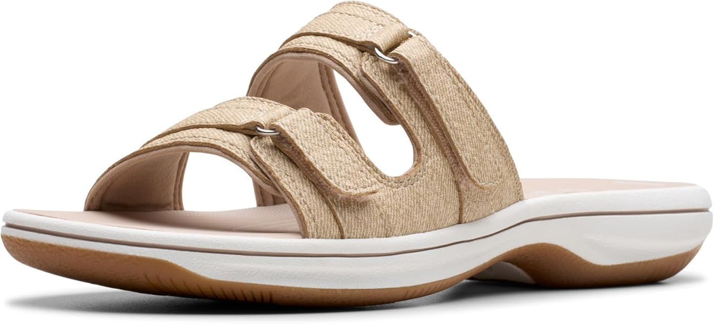 Clarks womens Breeze Piper Slide Sandal for Ultimate Comfort
