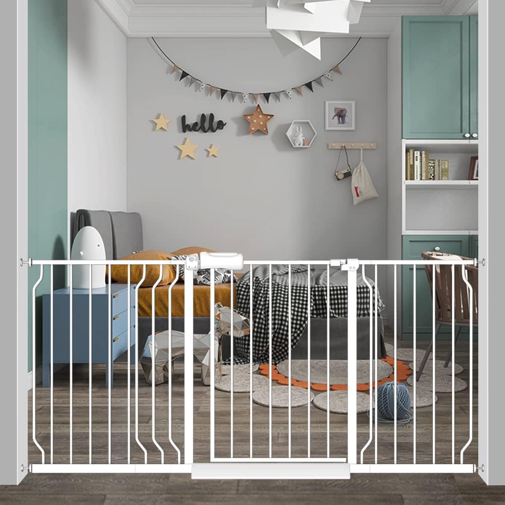 Extra Wide Long Baby Gates for Stairs and Doorways Safety