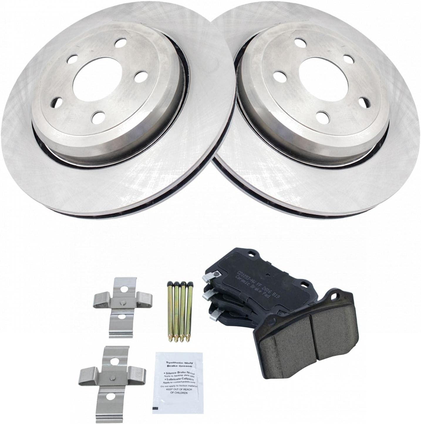 TRQ Rear Brake Pad & Rotor Kit for Dodge Durango & Jeep