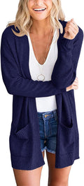 MEROKEETY Women's Long Sleeve Waffle Knit Cardigan - Cozy Duster 8-10)