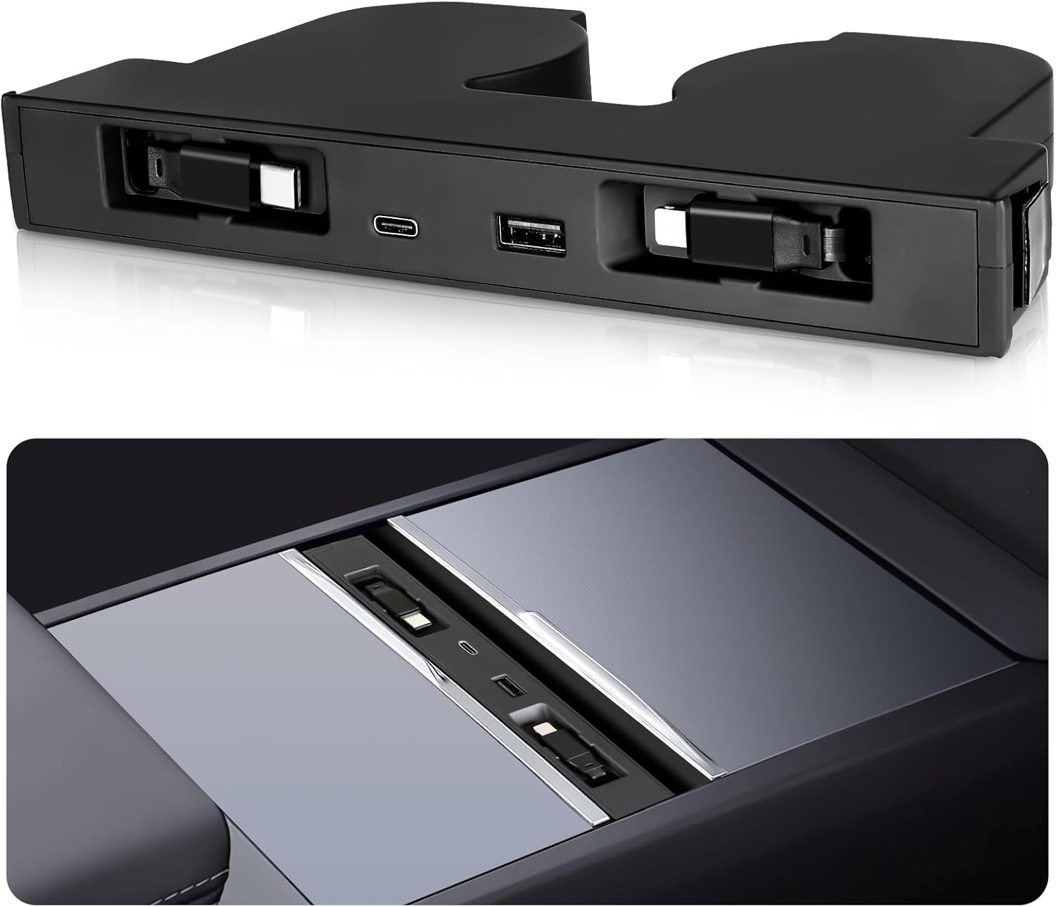 USB Hub for Tesla Model Y and Model 3 with Fast Charging Ports