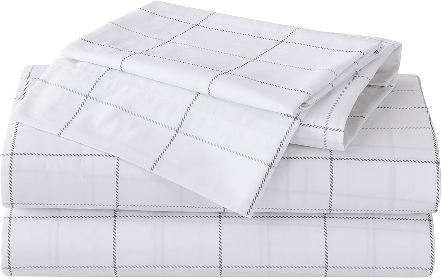 Eddie Bauer King Sheets Set - Crisp Cotton Percale Bedding