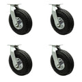 10 Inch Swivel Pneumatic Casters Set of 4 - Heavy Duty Mobility