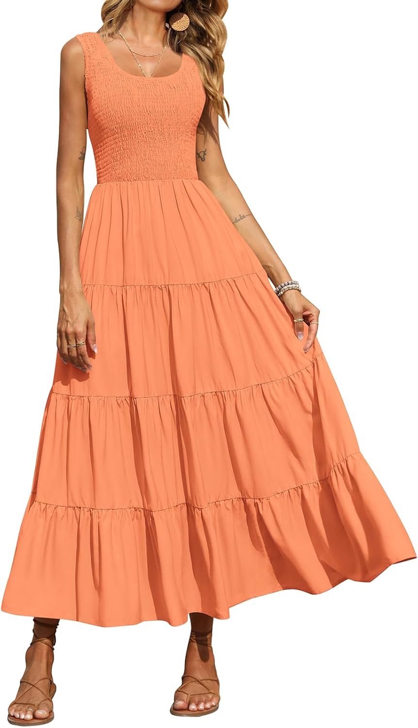 PRETTYGARDEN Women's Casual Loose Maxi Sundress for Summer
