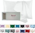 White Silk Pillow Cases King with Zipper - 22 Momme Mulberry Silk